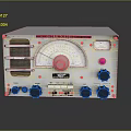Vintage Radio With Analog Dial Control Knobs Orange Indicator Light And Metal Casing 3d model