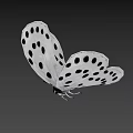 White Winged Black Spotted Butterfly Game Movie Character Design