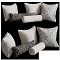 Modern Pillow Pillow Sofa Pillow Pillow Combination 3d model