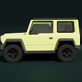 Bright Yellow Compact Off Road SUV With Black Wheels And Rugged Design