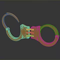Golden Metal Handcuffs With Reflective Surface And Sturdy Lock For Household Use
