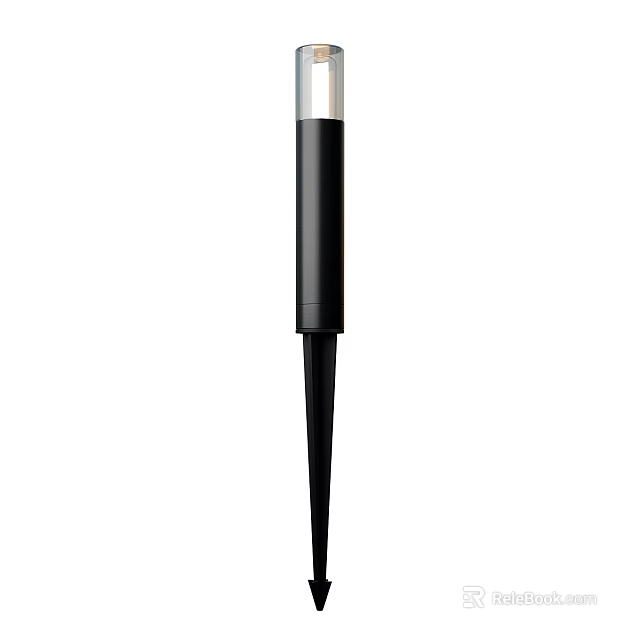 Modern Floor Lamp With Sleek Black Silver Design And Tall Slim Contemporary Structure 3d model 