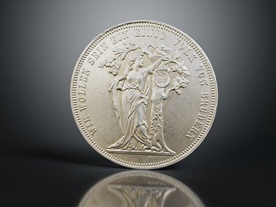 Modern Coin Silver Coin Steel Coin model