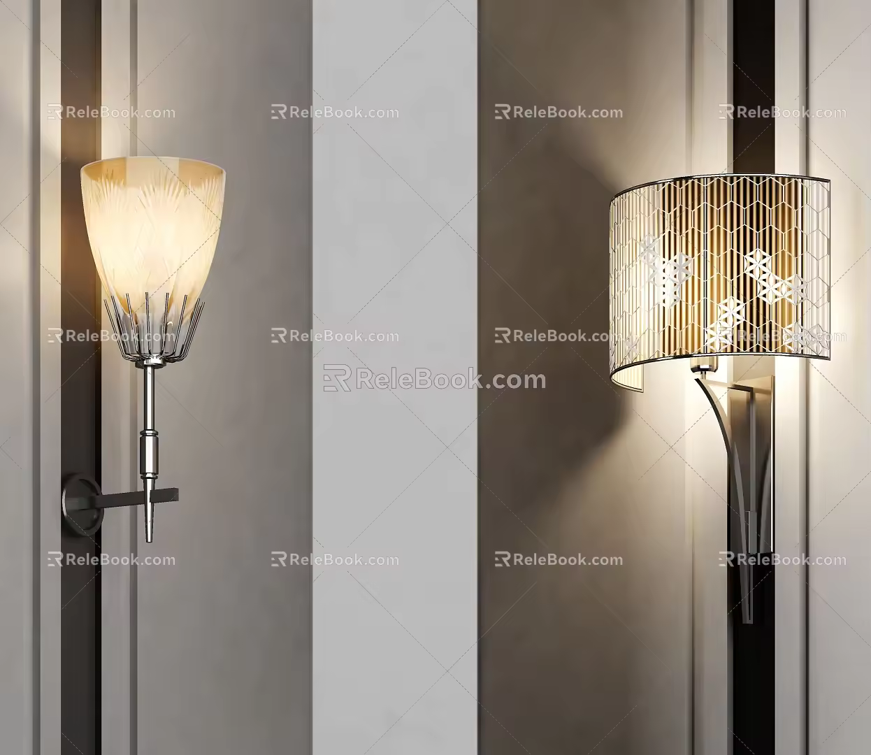CCD wall lamp combination 3d model