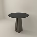 Modern Minimalist Side Table With Round Top And Conical Base Design 3d model