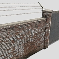 External security wall fence fence safety net iron gate iron fence fence 3d model