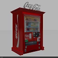 Coca Cola Red Vending Machine With Beverage Display And Classic Design 3d model