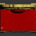 Luxury Ornate Carved Golden Royal Throne With Comfortable Red Velvet Seat And Exquisite Backrest