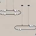 Chandelier Decorative Chandelier Bar Table Chandelier 3d model