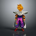 Goku Super Saiyan Action Figure With Golden Spiky Hair White Cape Purple Pants Red Boots
