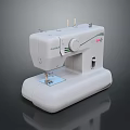 White Electric Sewing Machine With Control Dials And Stitching Functions For DIY Projects 3d model