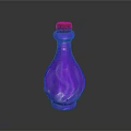 Food Grade Purple Glass Bottle With Cork Stopper For Storing Edible Oils And Spices