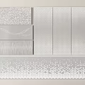 Modern Perforated Panel View Wall Enclosure Perforated Panel Hollow Panel Partition Aluminum Transmissivity Panel 3d model