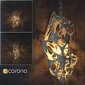 Unique Irregular Pendant Light With Hollow Out Design For Modern Interior Decor