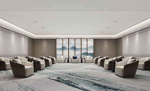 Modern Reception Room 3d model