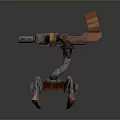 Turret Turntable Railgun Sci-fi Tower Defense Game Tower Defense Sci-fi Turret Game Turret Game Battery 3d model