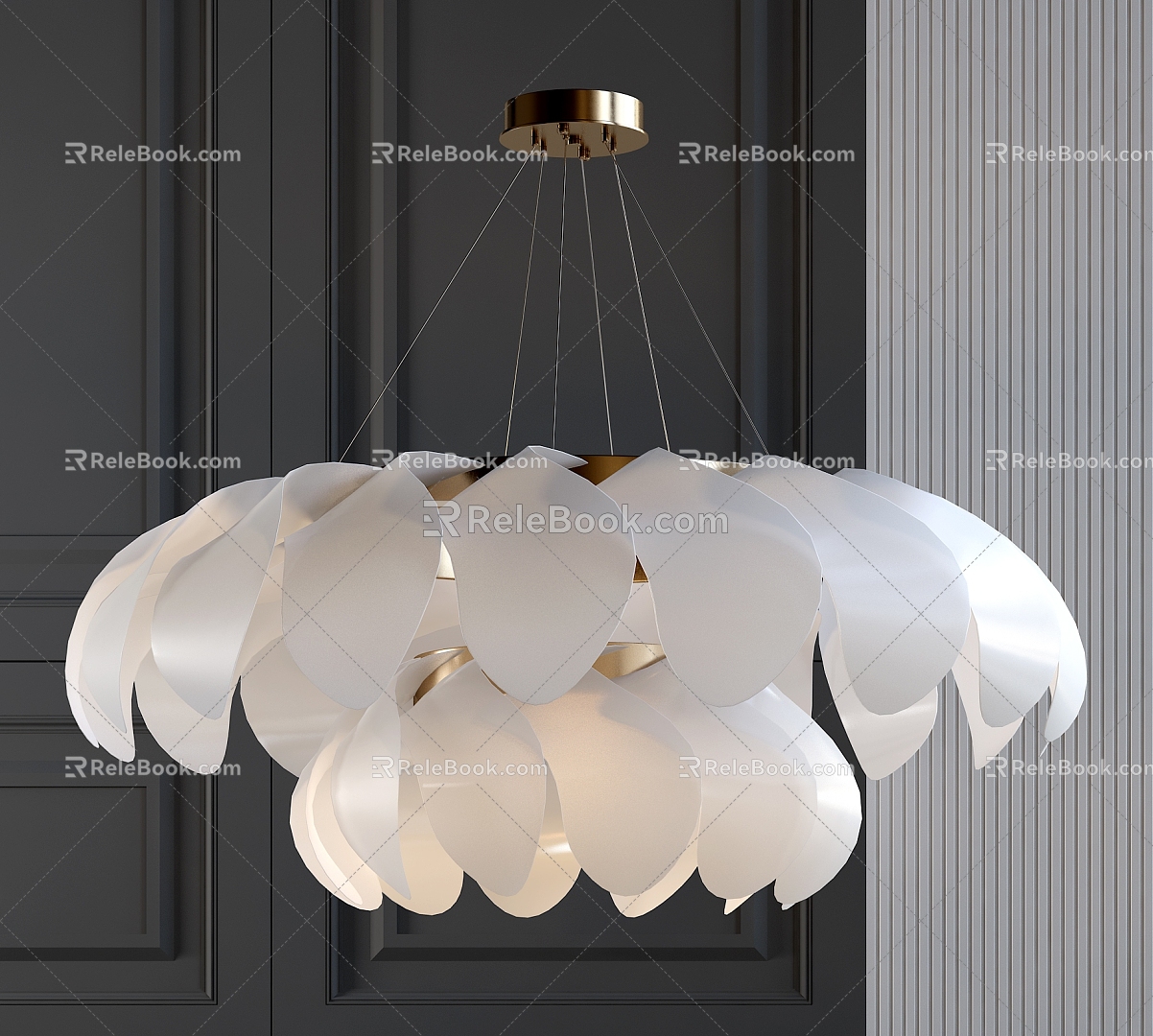 Light Luxury Chandelier 3d model