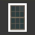 Vintage Wooden Window With Glass Panels And Decorative Frame For Home Decor