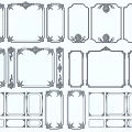 Ornate Line Borders Featuring Classic Intricate Decorative Patterns and Shapes 3d model