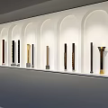 New Chinese-style column decorative column series 3d model