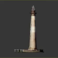 Lighthouse Themed Wooden Decorative Shelf With Nautical Design And Storage Space