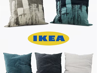Stylish IKEA Throw Pillows With Modern Patterns And Multiple Color Options 3d model