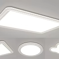 Modern Ceiling Light Fixtures With Square Round And Cloud Shapes For Interior Lighting 3d model