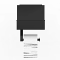 Black Wall Mounted Toilet Paper Holder With Storage Tray Bathroom Essentials