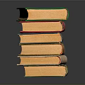 Stacked Books With Colorful Covers And Various Patterned Designs For Home 3d model