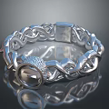 Silver Ring With Intertwined Chain Design Square Center And Sparkling Diamond Accent Polished Shiny Surface