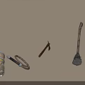 Other Outdoor Tools And Gear Including Tennis Ball Rope Axe And Shovel