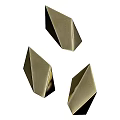 Gold Geometric Metallic Wall Decor Pieces For Modern Home Interior