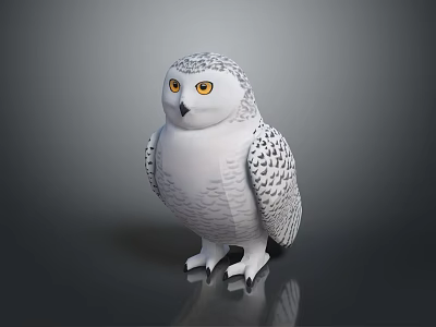 Owl grimace owl long-eared owl wulin owl monkey face owl carved owl 3d model