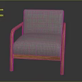 Modern Light Gray Fabric Armchair With Wooden Frame And Comfortable Seat Design