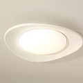 Stylish Modern White Ceiling Lights With Wavy Layered Design And Soft Warm Light 3d model