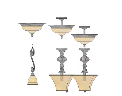 European chandelier new classical lamp 3d model European chandelier new classical lamp 3d model