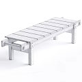 Modern Slatted Wooden And Black Bench Design With Solid Wood Legs And Durable Joinery