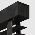 Modern Black Window Blinds With Sleek Design For Home Interior Decor 3d model
