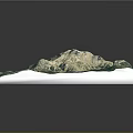 Commercial Equipment 3D Terrain Model Display With Mountain Topography And Network Structure 3d model