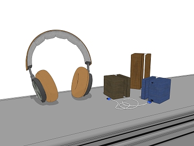 Modern headphones small speakers model