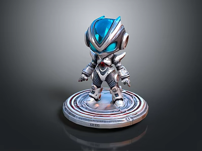 Robot Assistant Small Robot Butler Robot Butler Figure Game Figure 3d model