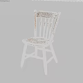 Classic Wooden Leisure Chair With Spindle Backrest And Simple Brown Solid Wood Design