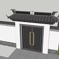 New Chinese Style Gate Head 3d model