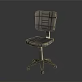 Modern Checkered Pattern Chair with Backrest Seat Cushion and Metal Base Wheels