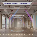 Spacious Dance Together Fitness Studio With Wooden Floor And Modern Lighting For Workout Classes