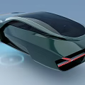 Futuristic Sleek Electric Car Concept With Aerodynamic Body And LED Headlights