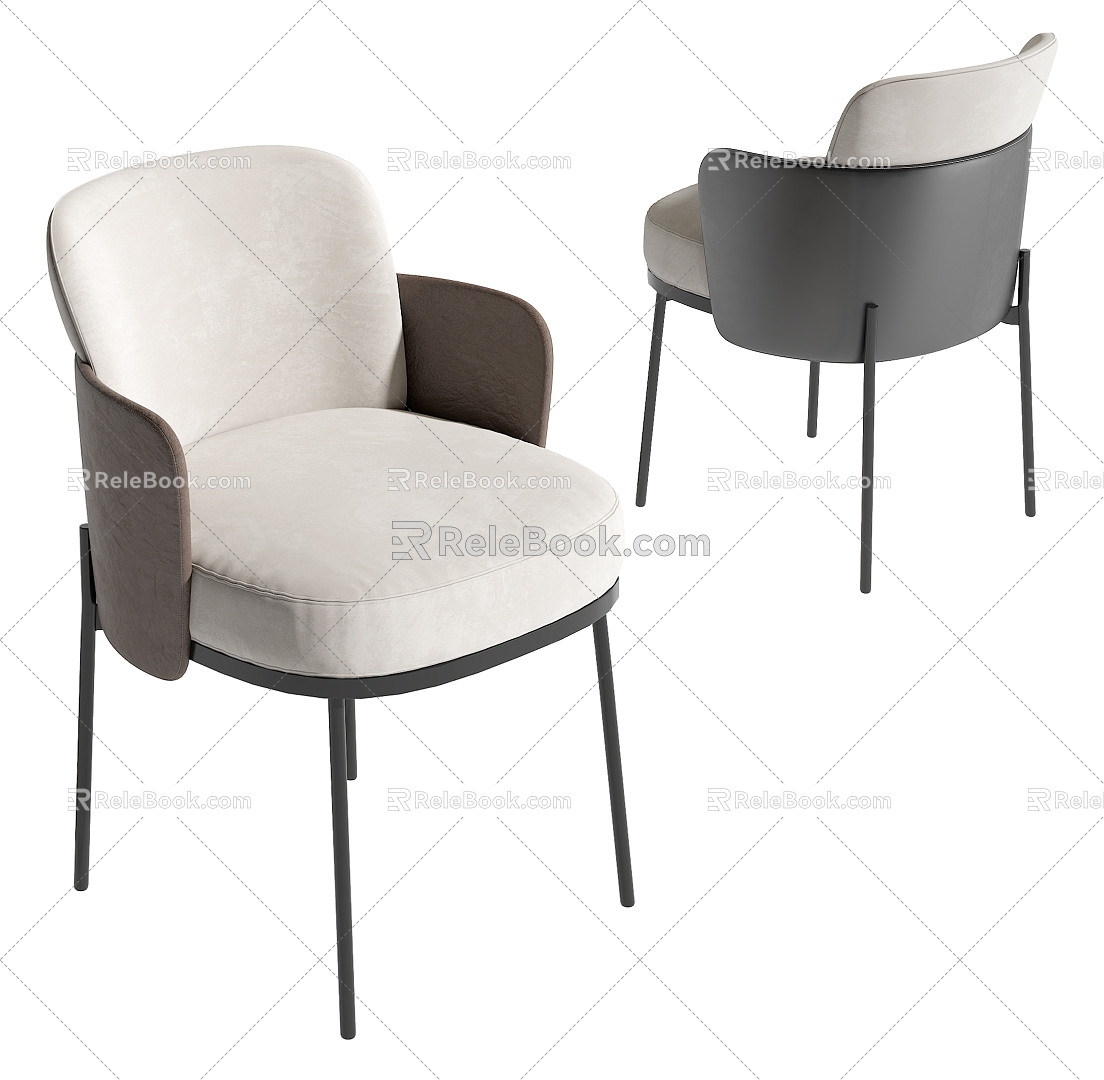 Minotti single chair 3d model