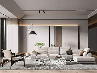 modern living room 3d model