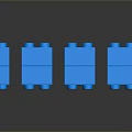 Practical Blue Building Blocks As Household Supplies With Various Sizes And Shapes