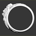 Elegant Sterling Silver Ring With Intricate Carved Female Figures Fashion Accessory